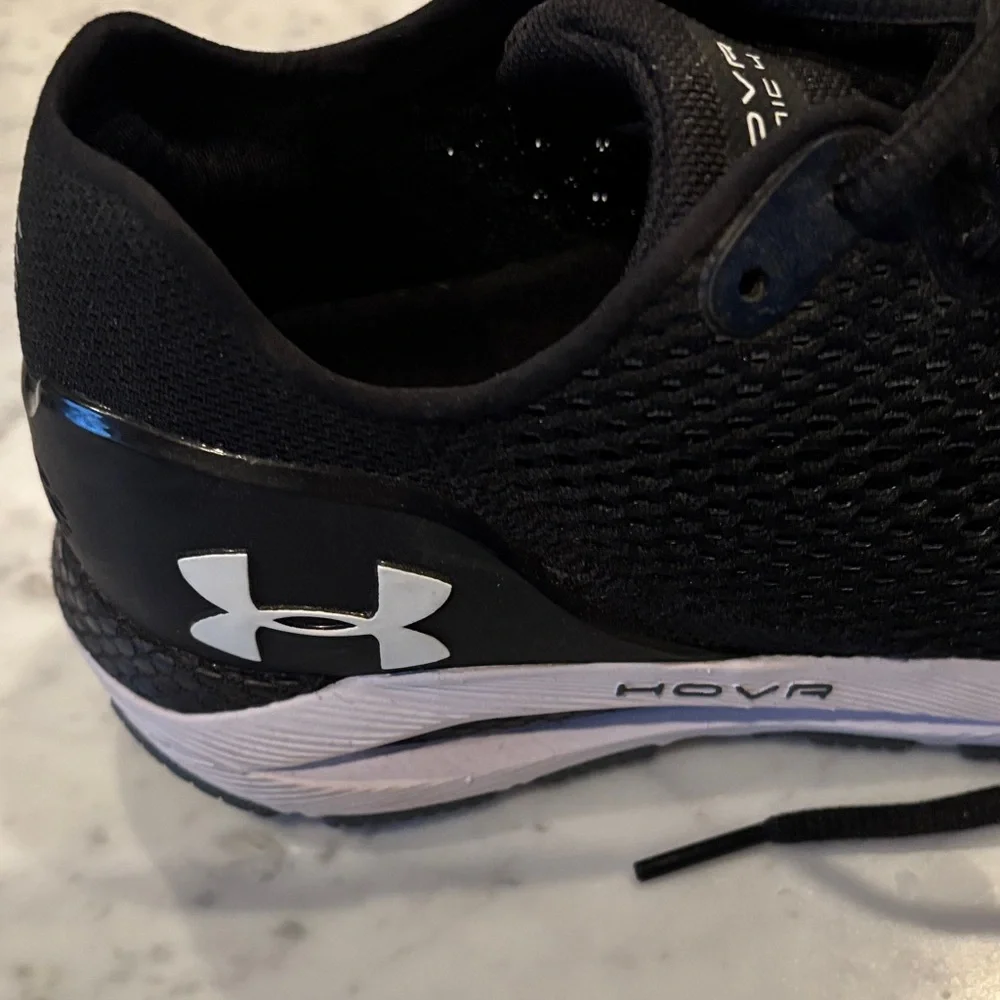 Under Armour Black Athletic Running Sneakers with White Soles - Picture 3 of 6